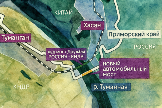 Мост между Россией и КНДР в Приморском крае
