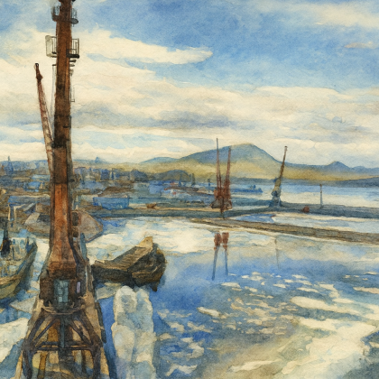 Строительство глубоководного порта в Найбе, Якутия